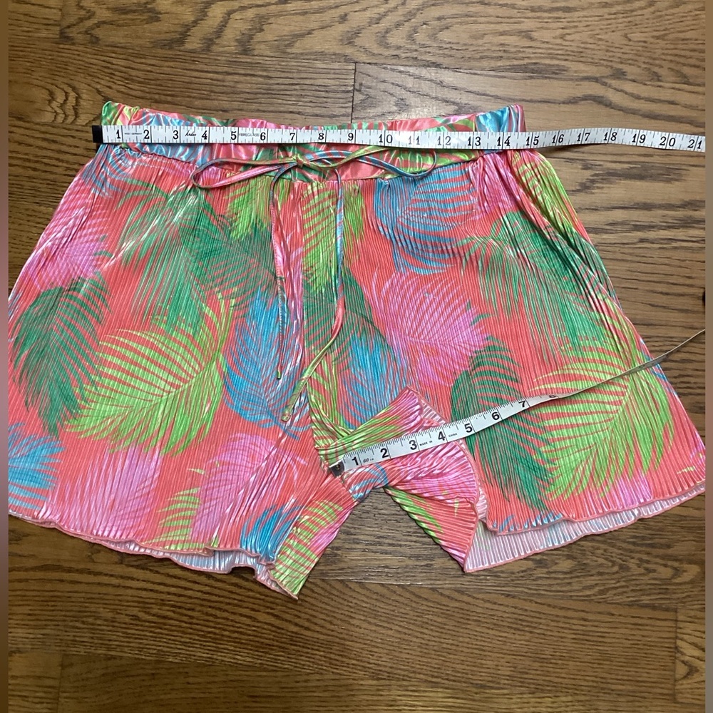 Jess Lea Malibu Sunset pleated short and top coord resort wear vibrant neons. LG - Picture 15 of 16